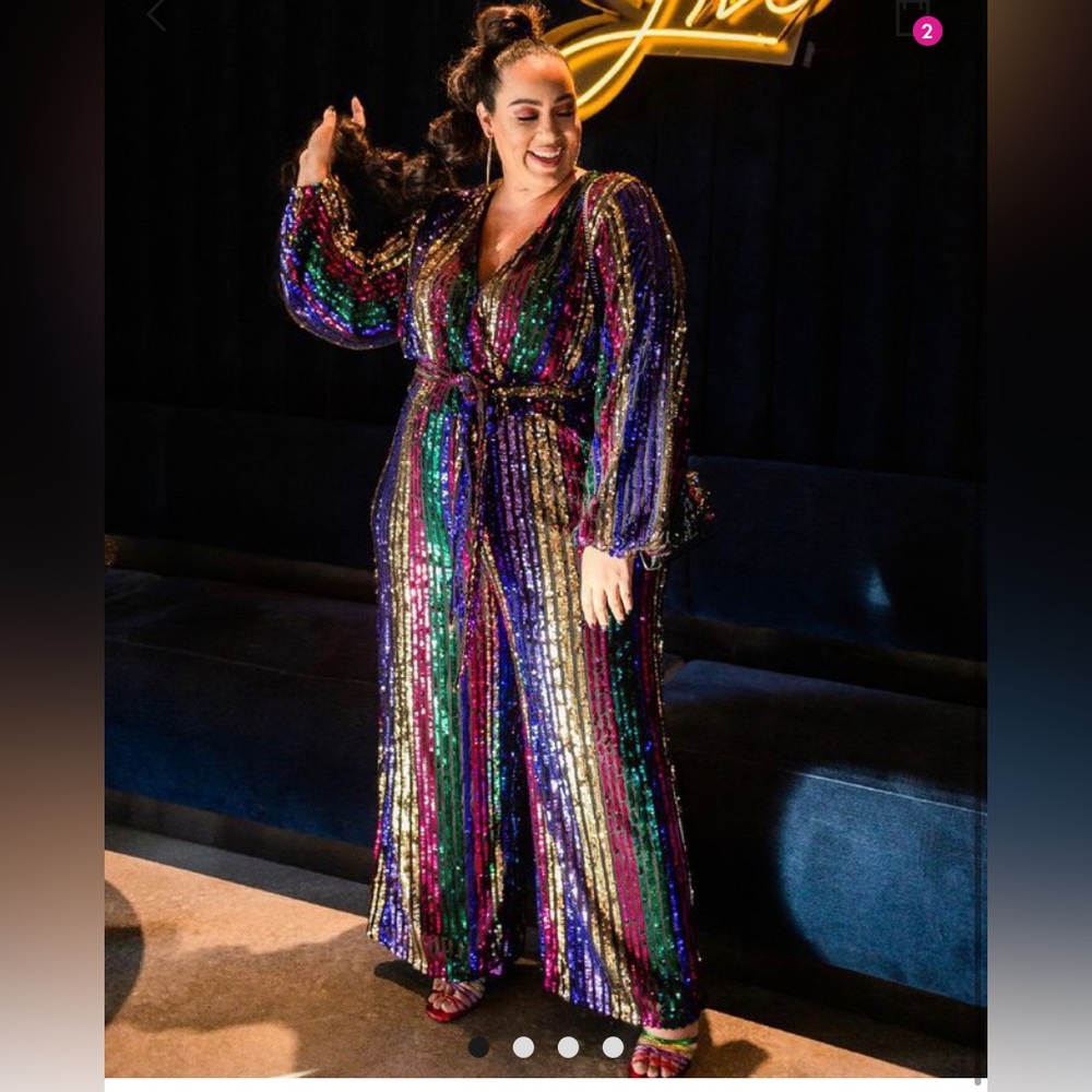 NEW Multicolor Sequin jumpsuit Plus size